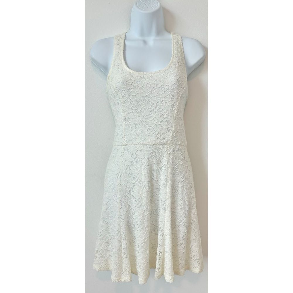 NWT Jessica Simpson Lace Lined Cloud Dancer Dress Womens Size Medium